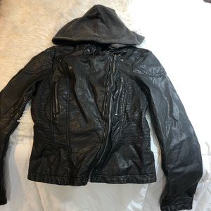 Free People Biker Vegan Leather Jacket